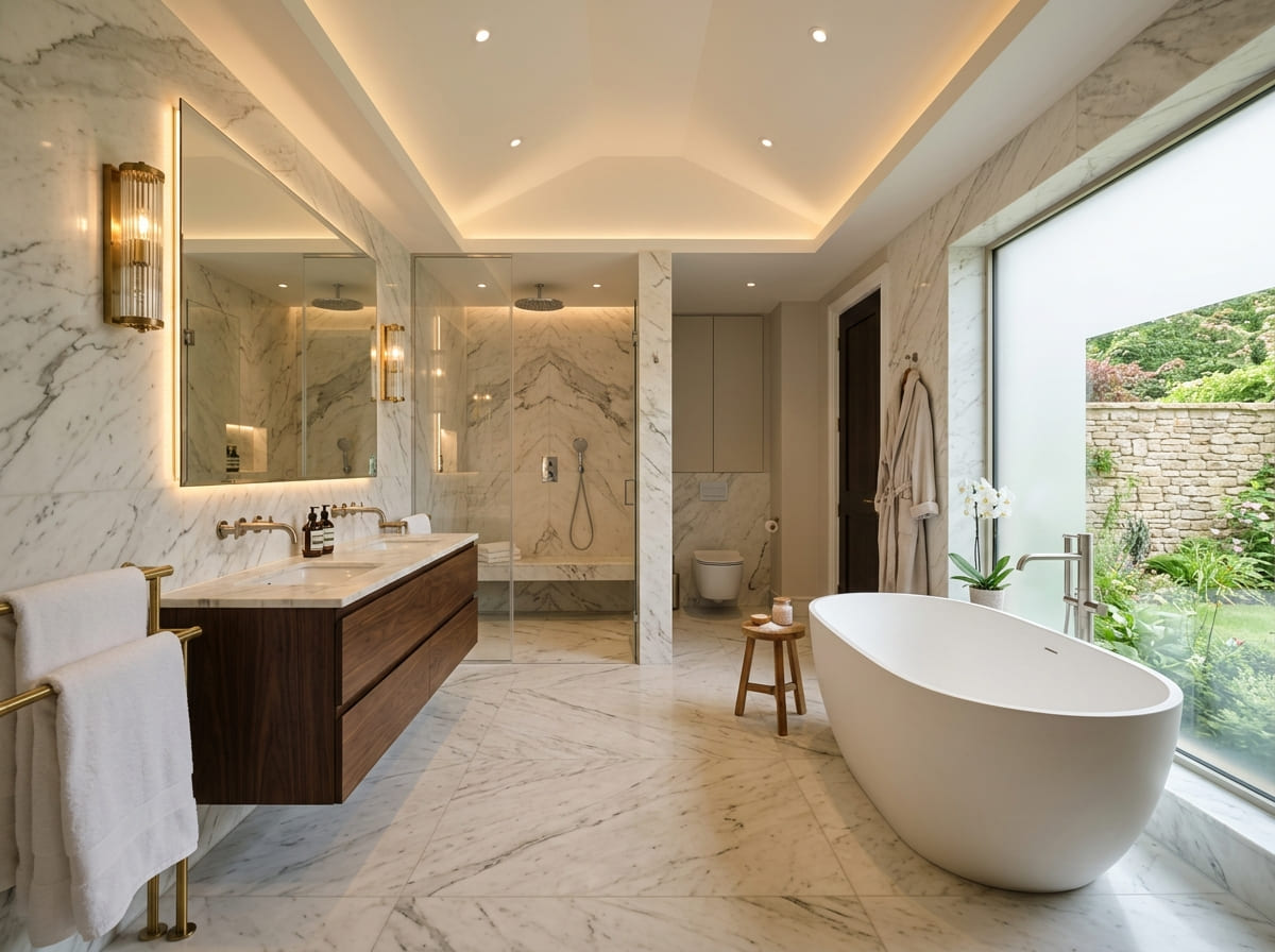 Custom Bathroom Renovation in Guy